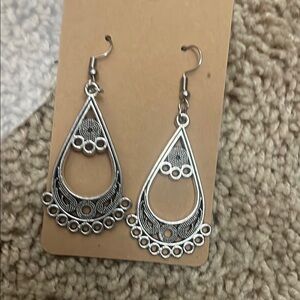 Elegant Silver Teardrop Earrings